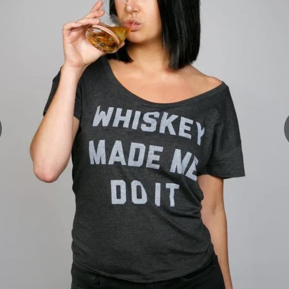 Buy Me Brunch / KCCO Whiskey Made Me Do It Tee - Picture 2 of 8